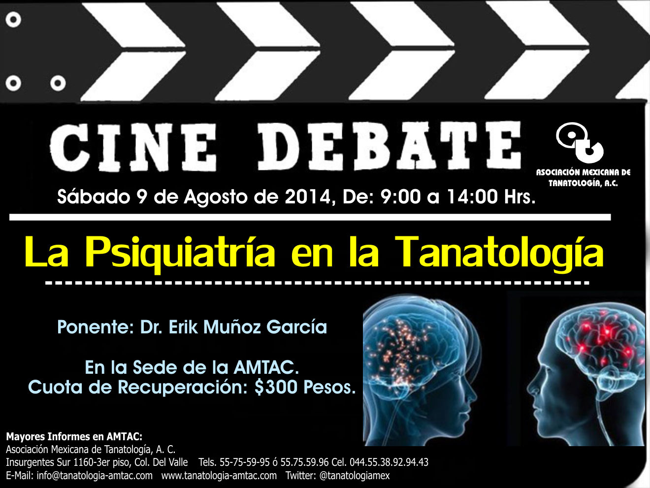 La Psiquiatría en la Tanatología: Cine debate.