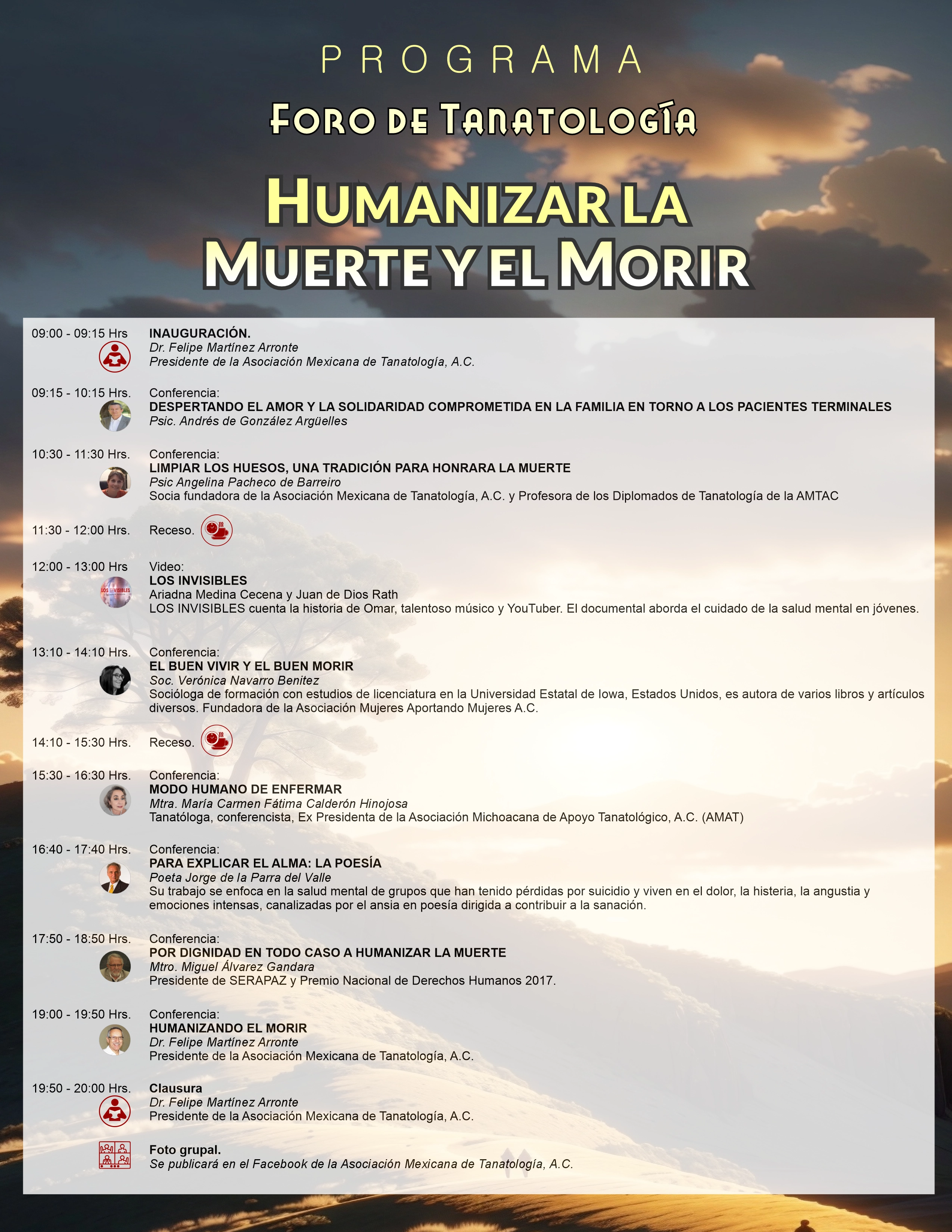 Foto de los asistentes al Foro de Tanatología 2021, XXXIII Aniversario